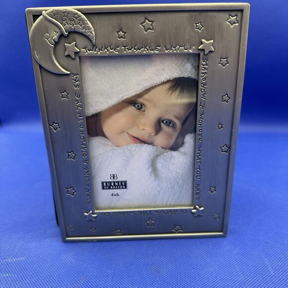 VTG 1997 Burnes of Boston Picture Frame Photo Album Twinkle Star Moon Baby - Picture 1 of 11